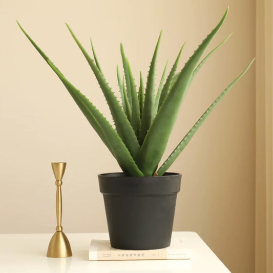 Artificial Aloe Vera Plant with Planter