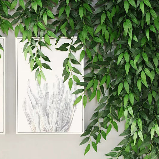 Simulated Green Leaf Vine Wall Hanging
